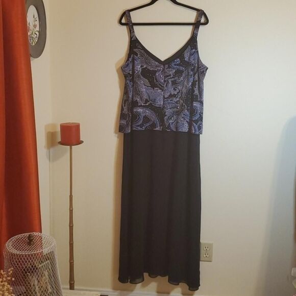 R-m-richards Women's Blue and Black Dress - Picture 8 of 8
